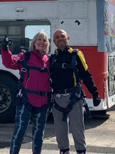 Two Parity Skydivers at the Drop Zone