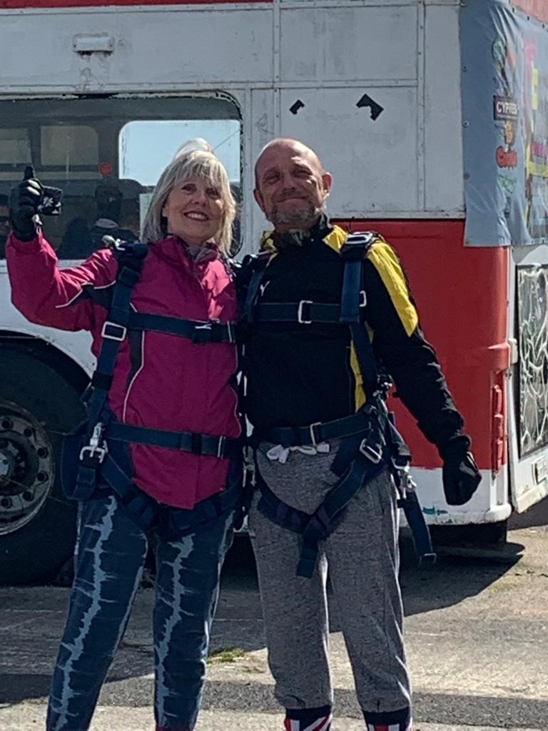 Two Parity Skydivers at the Drop Zone