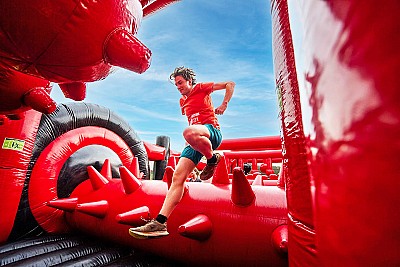 Abseil towers, Inflatable 5K challenge and skydive photos