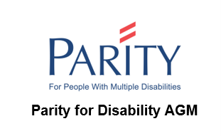 Parity logo and the words 'Parity for Disability AGM'