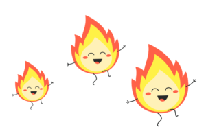 dancing flame cartoon